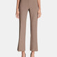 Calça feminina Calvin Klein com zíper e bolsos para usar no trabalho, perna reta, marrom, tamanho 8, pequena