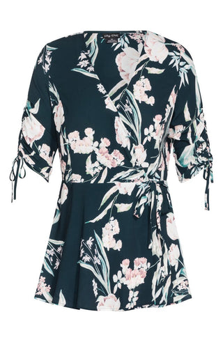 City Chic Fresh Fields Azul Feminino Tamanho 18W