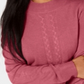 Karen Scott Suéter Feminino com Frente Aberta e Gola Falsa Rosa Tamanho XXG