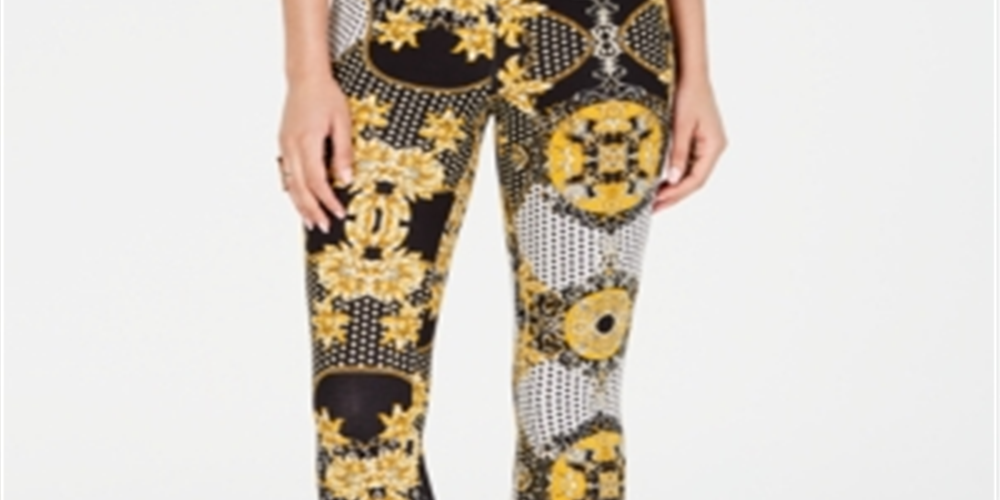 Leggings femininas Thalia Sodi de cor sólida, azul marinho, tamanho pequeno