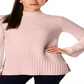 Suéter feminino Charter Club com gola falsa e pontos mistos, rosa, tamanho XX-G
