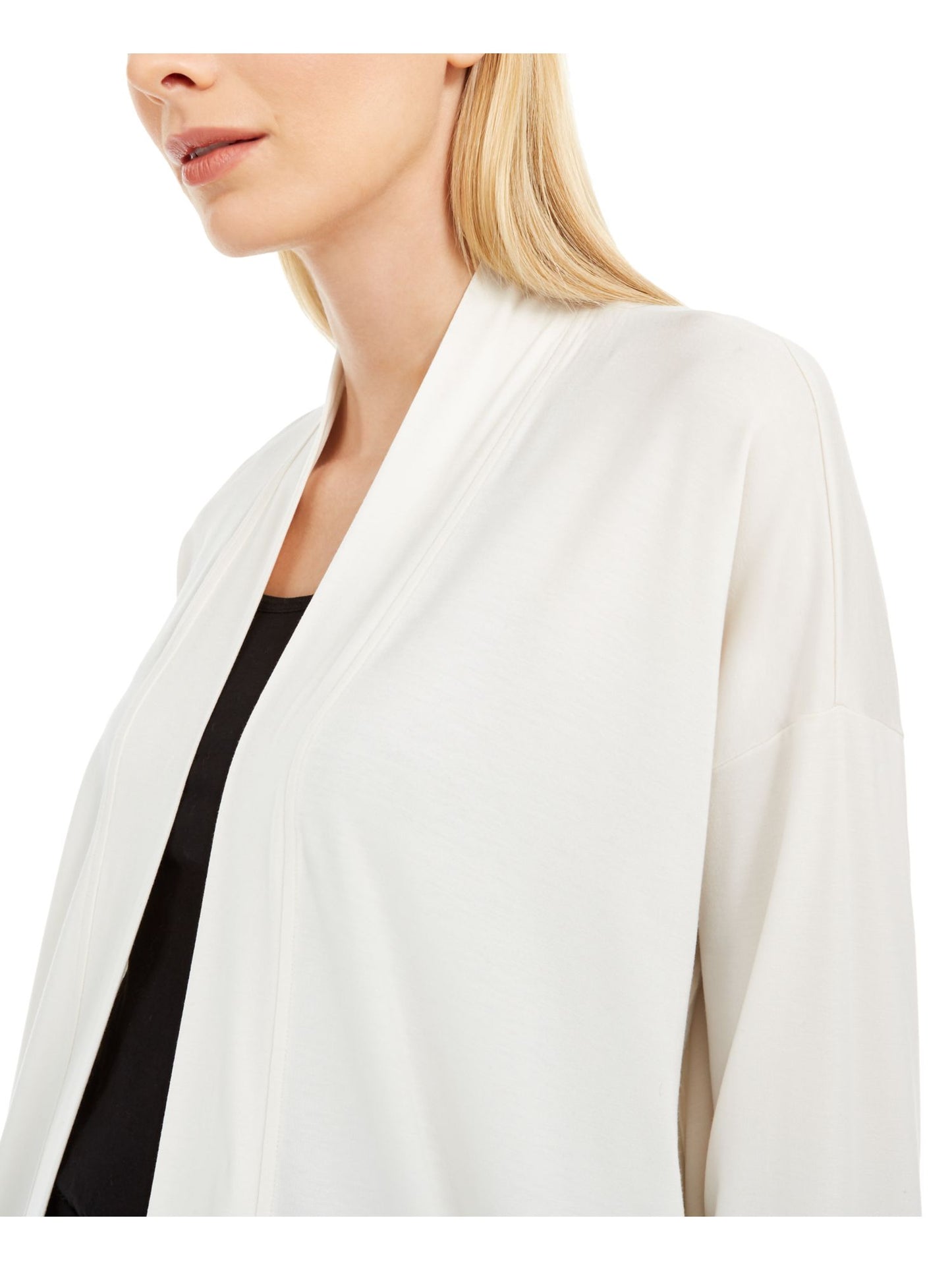 Cardigan feminino Eileen Fisher, cor sólida, tamanho pequeno, tamanho grande