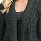 Karen Scott Cardigan Cocoon Feminino Preto Cinza Tamanho P