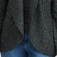 Karen Scott Cardigan Cocoon Feminino Preto Cinza Tamanho P