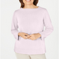 Karen Scott Suéter Feminino Gola Bateau Manga Longa Rosa Tamanho XS