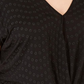 Blusa feminina plus size com ilhós e torção frontal, preta, tamanho 0X, da INC International Concepts