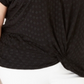 Blusa feminina plus size com ilhós e torção frontal, preta, tamanho 0X, da INC International Concepts