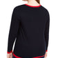 Suéter Tommy Hilfiger Plus Argyle de algodão feminino, azul marinho, tamanho 3X