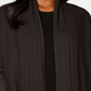 Karen Scott Cardigan Feminino Frente Aberta Marrom Tamanho P
