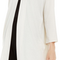Eileen Fisher Blusa Cardigan Feminina Heather Manga Longa Aberta Suéter Formal Cinza Tamanho Pequeno Grande