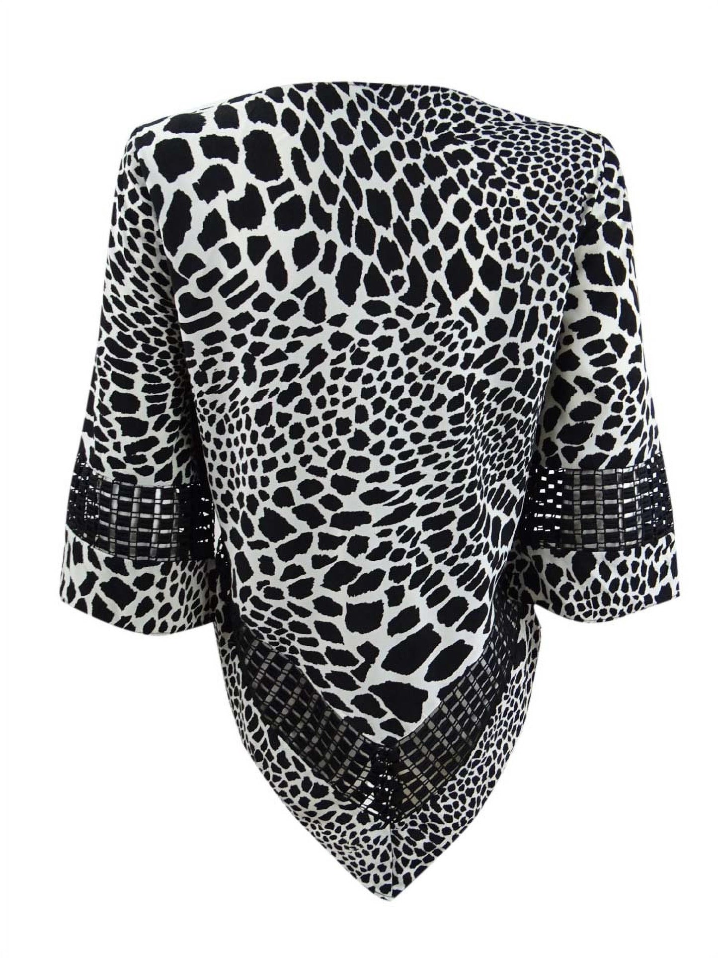 Blusa feminina Alfani com acabamento em crochê estampado, tamanho pequeno, branca