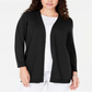 Karen Scott Cardigan Feminino Frente Aberta Preto Tamanho Pequeno GG