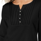 Karen Scott Blusa de Malha Feminina Preta Tamanho Pequeno P/M