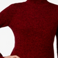 Karen Scott Suéter Feminino de Algodão com Gola Falsa Vermelho Tamanho XS
