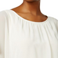 Blusa elegante transparente feminina JM Collection, nude, tamanho pequeno