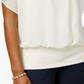 Blusa elegante transparente feminina JM Collection, nude, tamanho pequeno