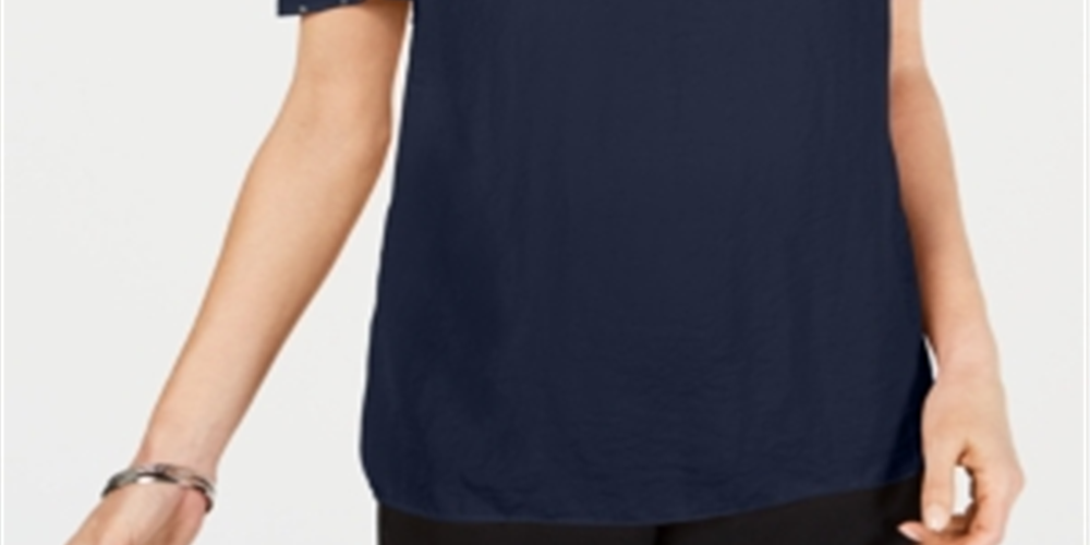 Blusa feminina com babados e ombros de fora, azul, tamanho médio, da coleção JM