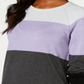 Karen Scott Suéter Feminino Colorblocked Roxo Tamanho Médio