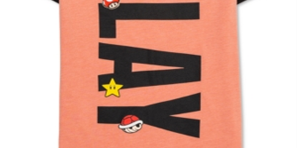 Camiseta Super Mario Bros Play da Nintendo Little Boy, laranja, tamanho 7