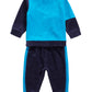 Moletom infantil First Impressions Colorblocked para meninos, azul-petróleo, tamanho 18M