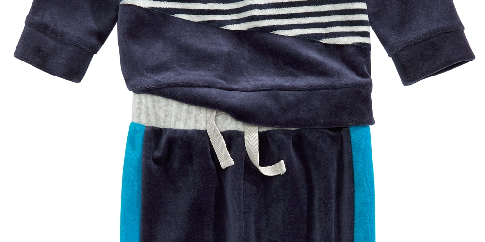 Moletom infantil First Impressions Colorblocked para meninos, azul-petróleo, tamanho 18M