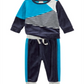 Moletom infantil First Impressions Colorblocked para meninos, azul-petróleo, tamanho 18M