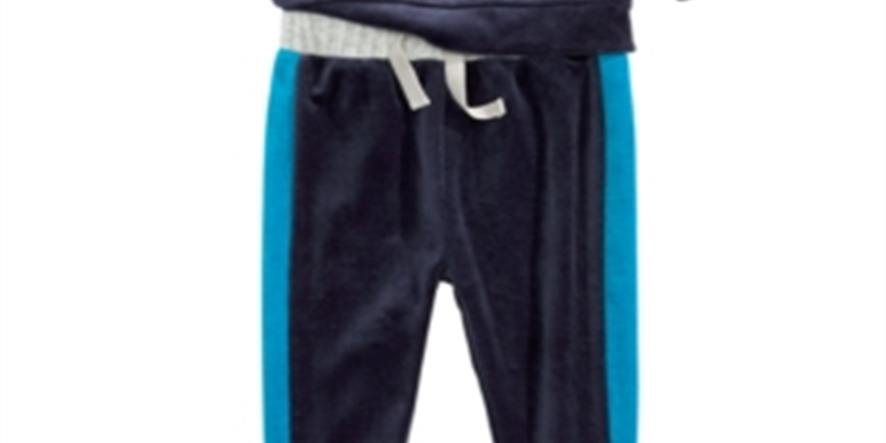 Moletom infantil First Impressions Colorblocked para meninos, azul-petróleo, tamanho 18M