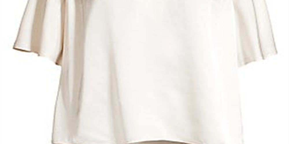 Blusa Joie Feminina Ankita de Cetim com Decote em V, Branca, Tamanho X-S