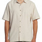 Camisa gráfica Quiksilver Tahiti Palms masculina, cinza, tamanho médio
