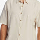 Camisa gráfica Quiksilver Tahiti Palms masculina, cinza, tamanho médio