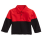 Camisa de gola com blocos de cores para meninos First Impressions, vermelha, tamanho 24 MOS