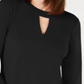 Blusa feminina Charter Club com manga sino e decote em V, preta, tamanho grande