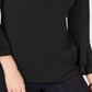 Blusa feminina Charter Club com manga sino e decote em V, preta, tamanho grande