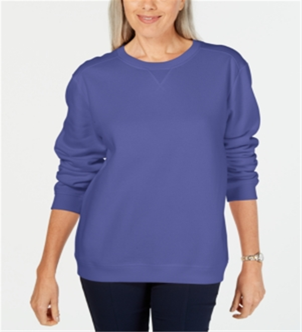 Karen Scott Moletom Esportivo Feminino Manga Longa Gola Redonda Roxo Tamanho XS