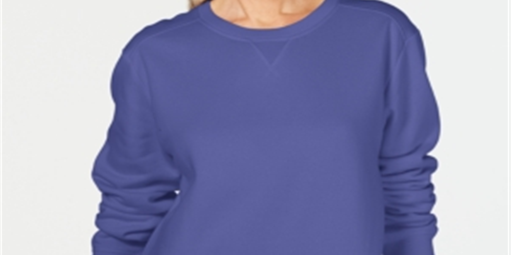 Karen Scott Moletom Esportivo Feminino Manga Longa Gola Redonda Roxo Tamanho XS