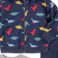 Conjunto infantil Headquarters para bebês meninos, 3 peças, moletom com capuz, calça de corrida e camiseta de manga comprida, dinossauro, tamanho marinho, 3 a 6 meses
