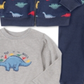 Conjunto infantil Headquarters para bebês meninos, 3 peças, moletom com capuz, calça de corrida e camiseta de manga comprida, dinossauro, tamanho marinho, 3 a 6 meses