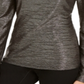 INC International Concepts Camiseta feminina lisa brilhante manga comprida gola redonda festa top preto tamanho médio