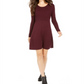 Vestido suéter canelado feminino Style &amp; Co, roxo, tamanho M