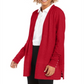 Cardigan feminino Charter Club com frente aberta, vermelho, tamanho grande