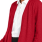 Cardigan feminino Charter Club com frente aberta, vermelho, tamanho grande