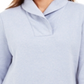 Karen Scott Suéter Feminino Esportivo Gola Xale Fleece Azul Tamanho P