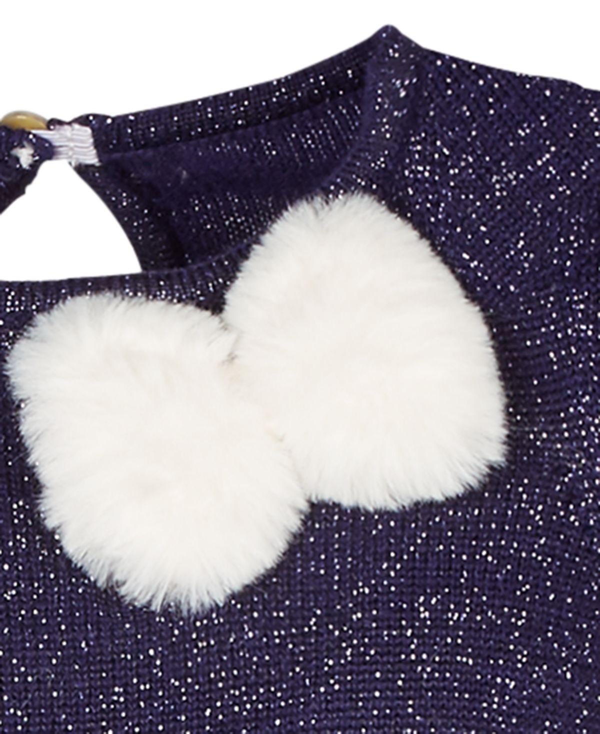 Conjunto de suéter metálico e saia de pele sintética First Impressions para bebê menina, 2 peças, azul, tamanho 0 a 3 meses
