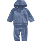 Conjunto de 2 peças de moletom com capuz e calça de moletom First Impressions Baby Boy, azul, tamanho 3-6 meses