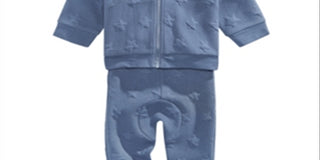 Conjunto de 2 peças de moletom com capuz e calça de moletom First Impressions Baby Boy, azul, tamanho 3-6 meses