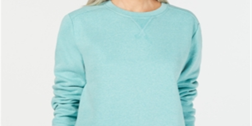 Karen Scott Moletom Feminino Manga Longa Gola Redonda Azul Tamanho XS