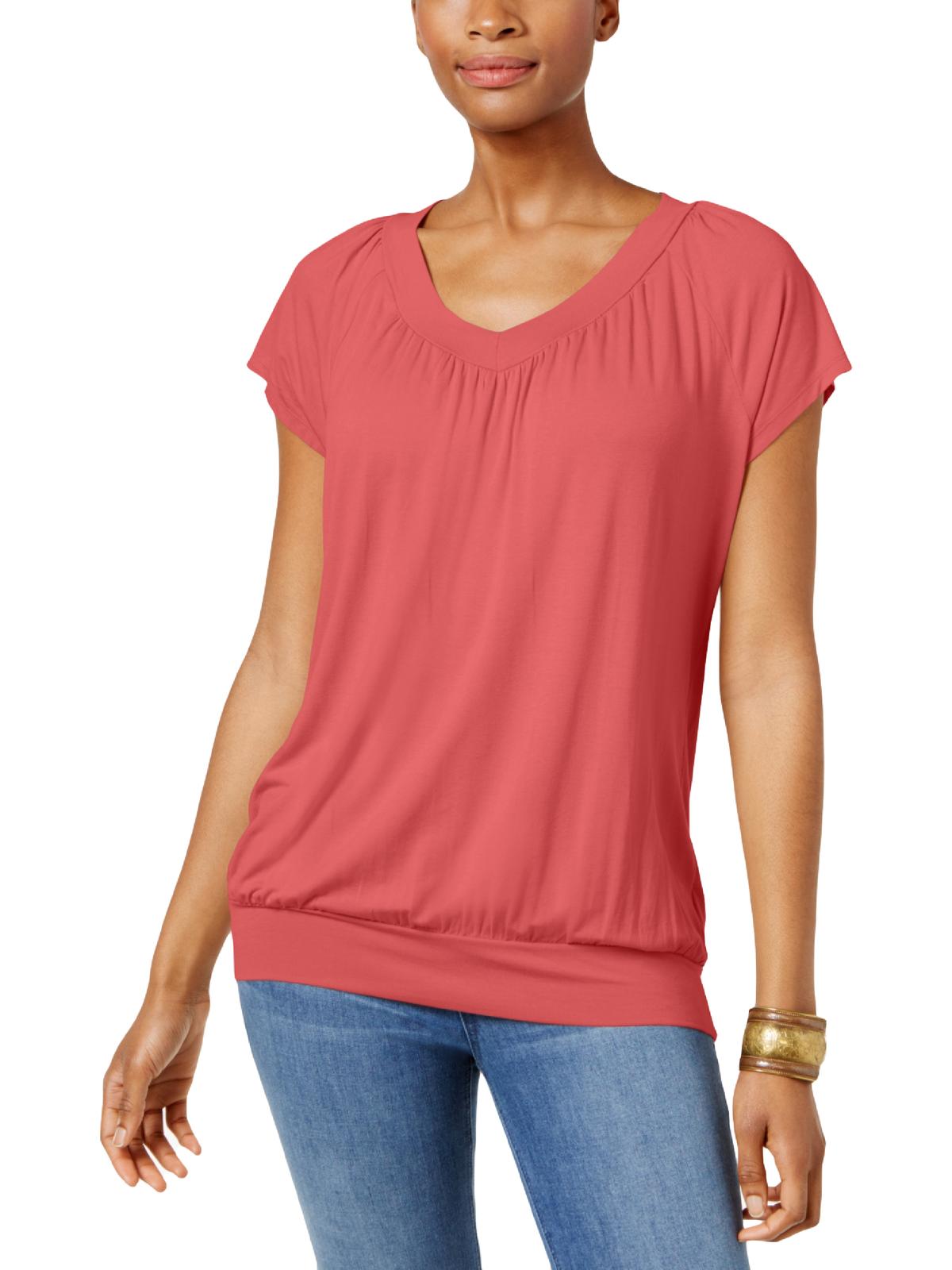 Camiseta feminina Blusa JM Collection Vermelha Tamanho P