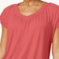 Camiseta feminina Blusa JM Collection Vermelha Tamanho P