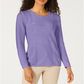 Karen Scott Suéter Feminino Patchwork com Ponto Roxo Tamanho XS