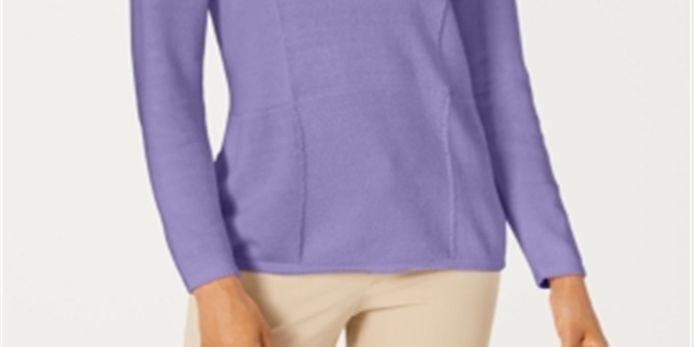 Karen Scott Suéter Feminino Patchwork com Ponto Roxo Tamanho XS